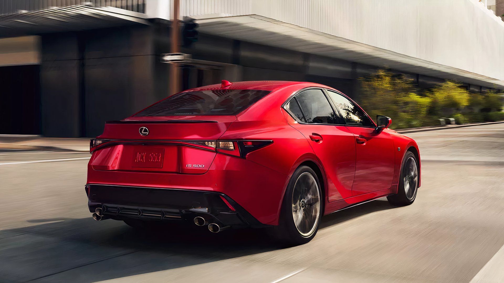 Lexus IS 500 F, rear view, red